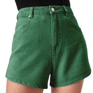 Rollas Mirage high waist loose shorts green 💚
